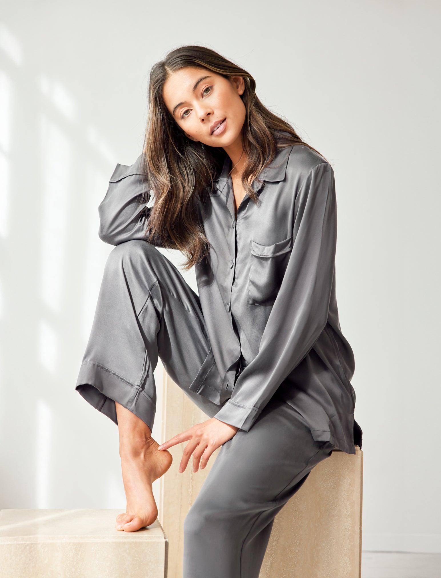 Audrey Washable Silk Full Length PJ