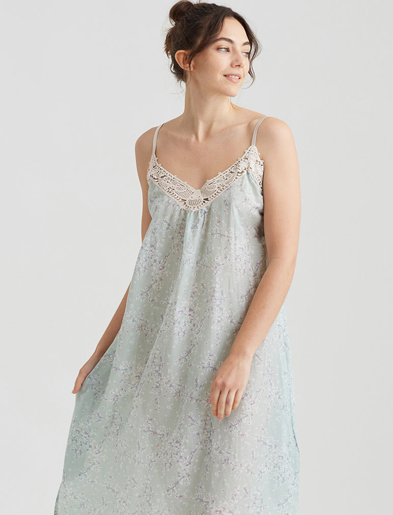 Silk best sale maxi nightgown