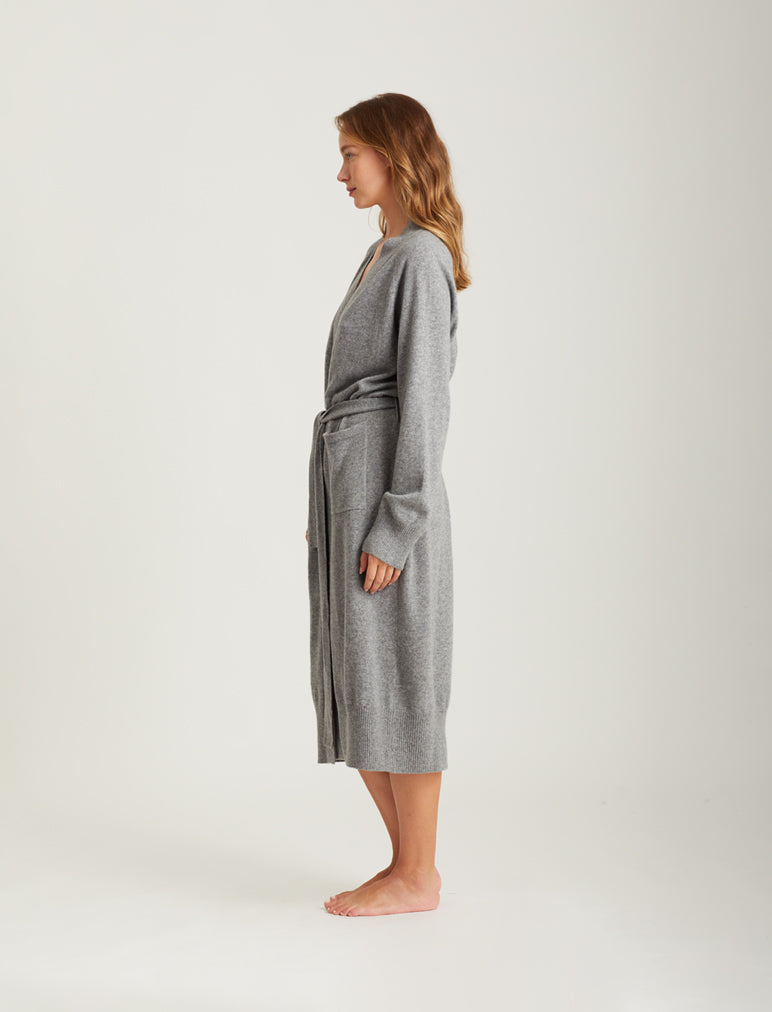 Pure Cashmere Robe in cloud