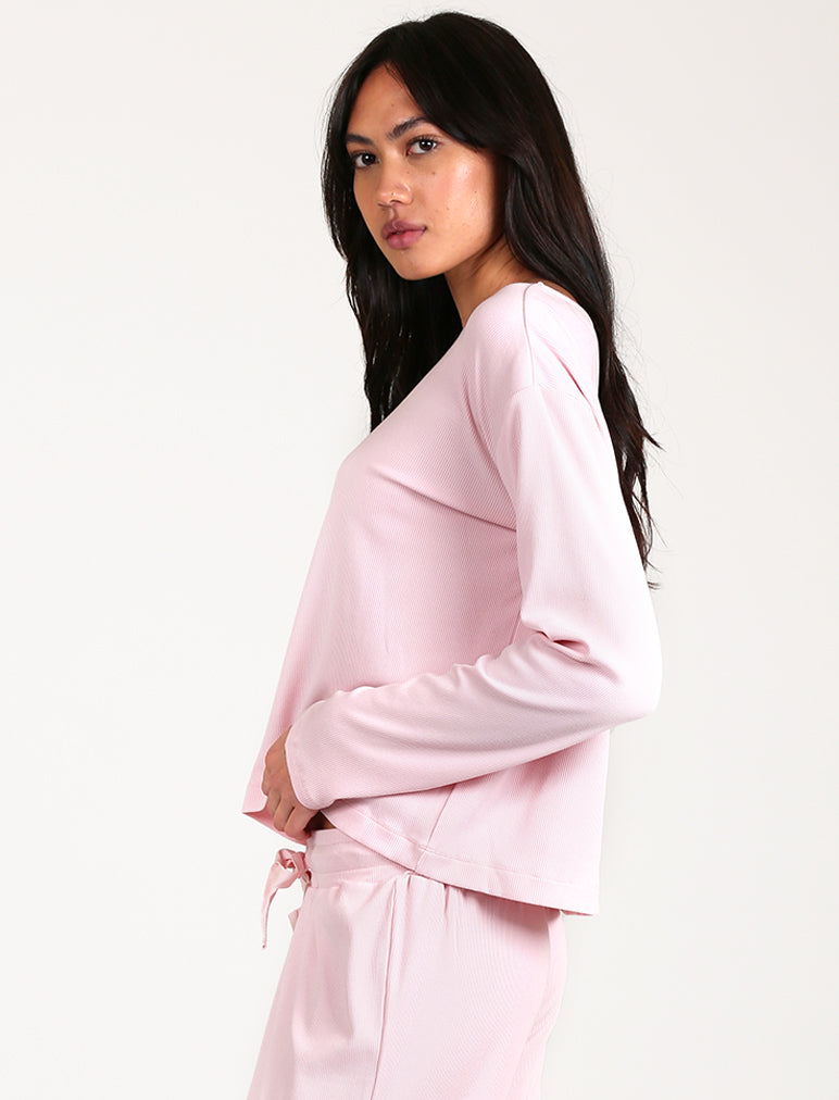 Luxe Rib Modal Boxy Long Sleeve Tee