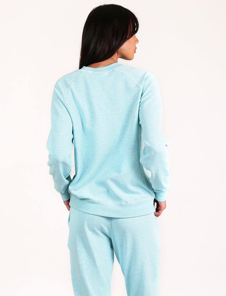 So Soft Fleecy Pullover in Aqua