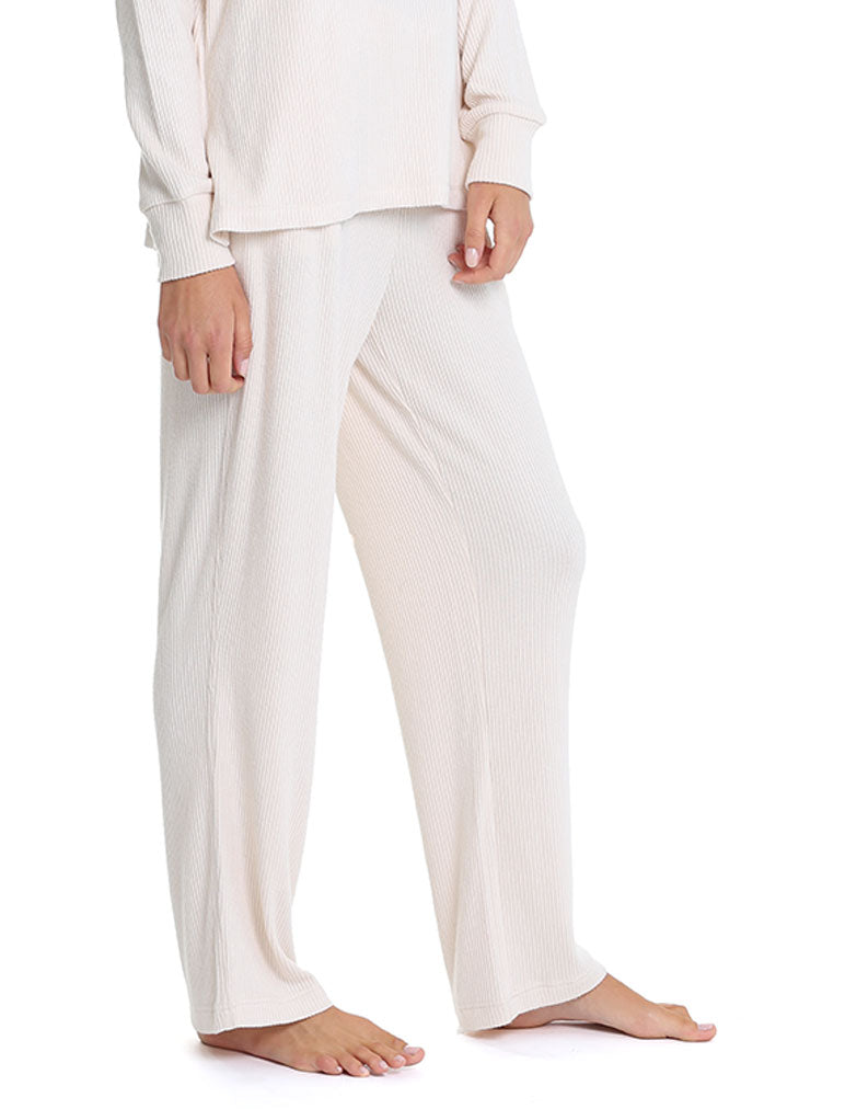 Soft Touch Rib Straight Leg Pant Papinelle Sleepwear NZ